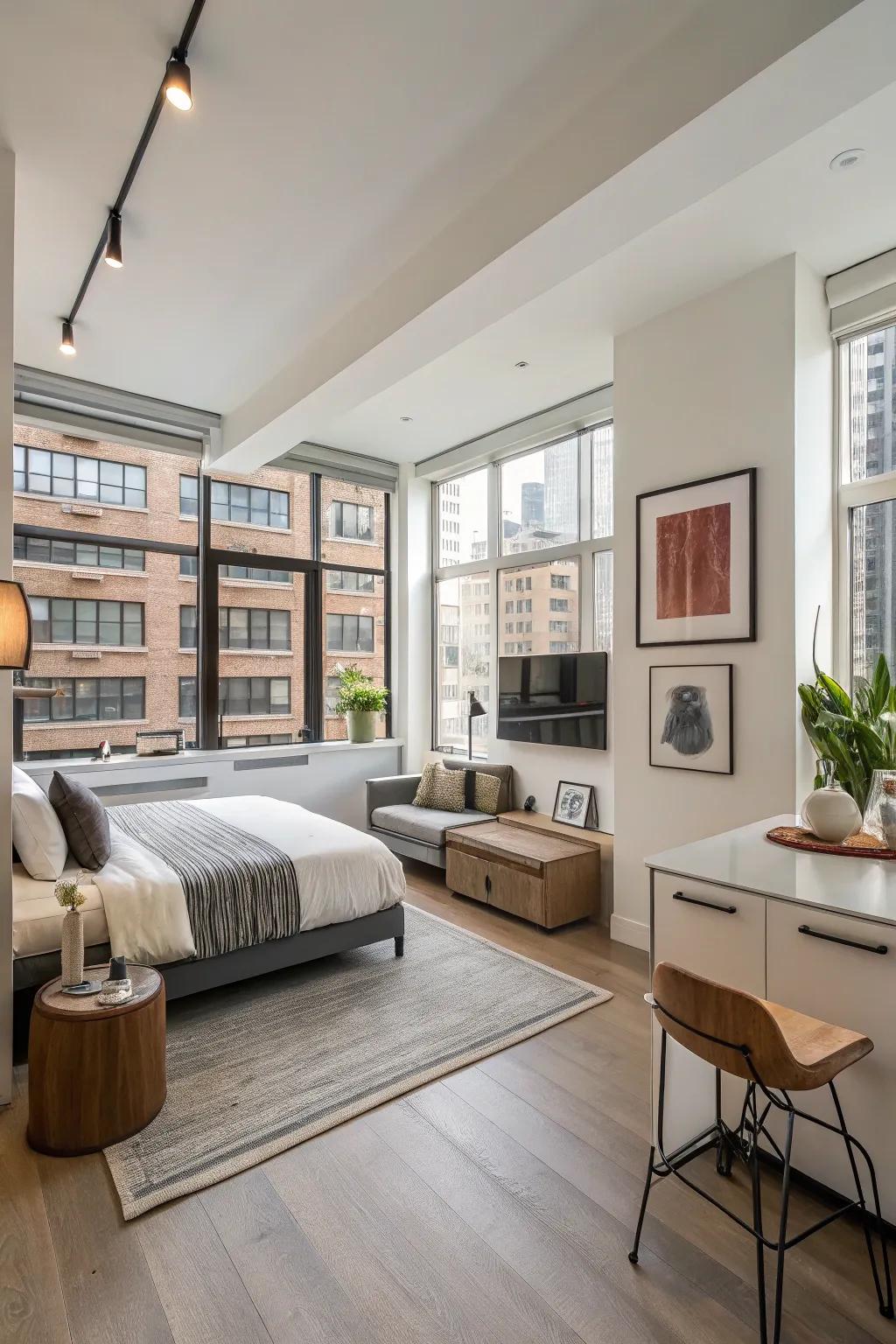 Fluid, open-plan living maximizes every square foot and enhances the feeling of spaciousness.