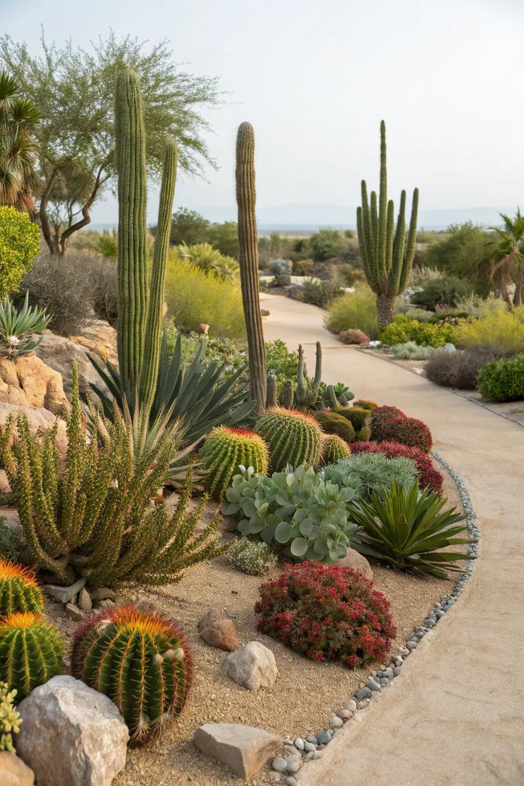 Desert plants adding beauty and sustainability to the landscape.