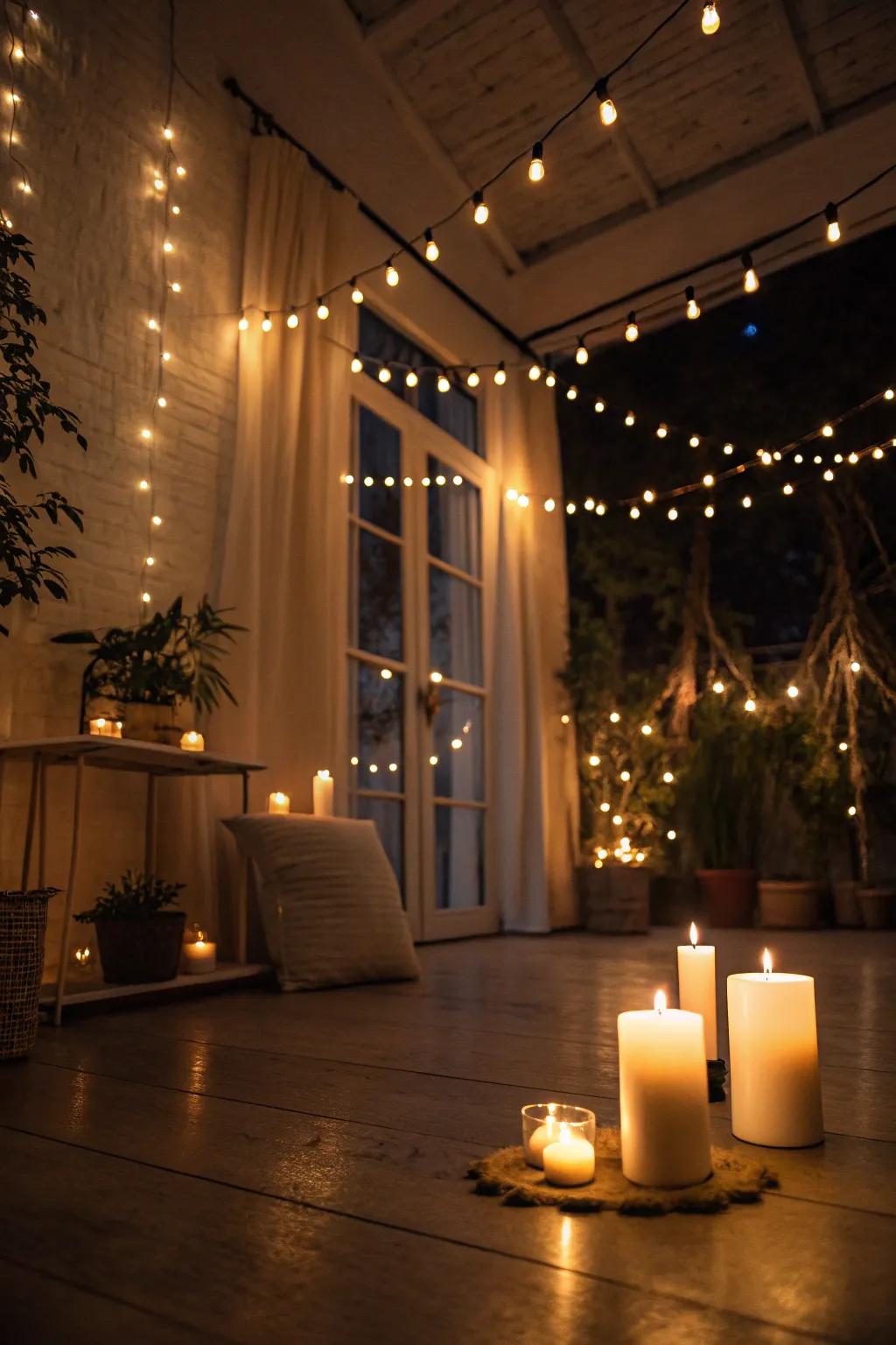 Gentle lights and soft glow, perfect to get you in the right mood for relaxation.