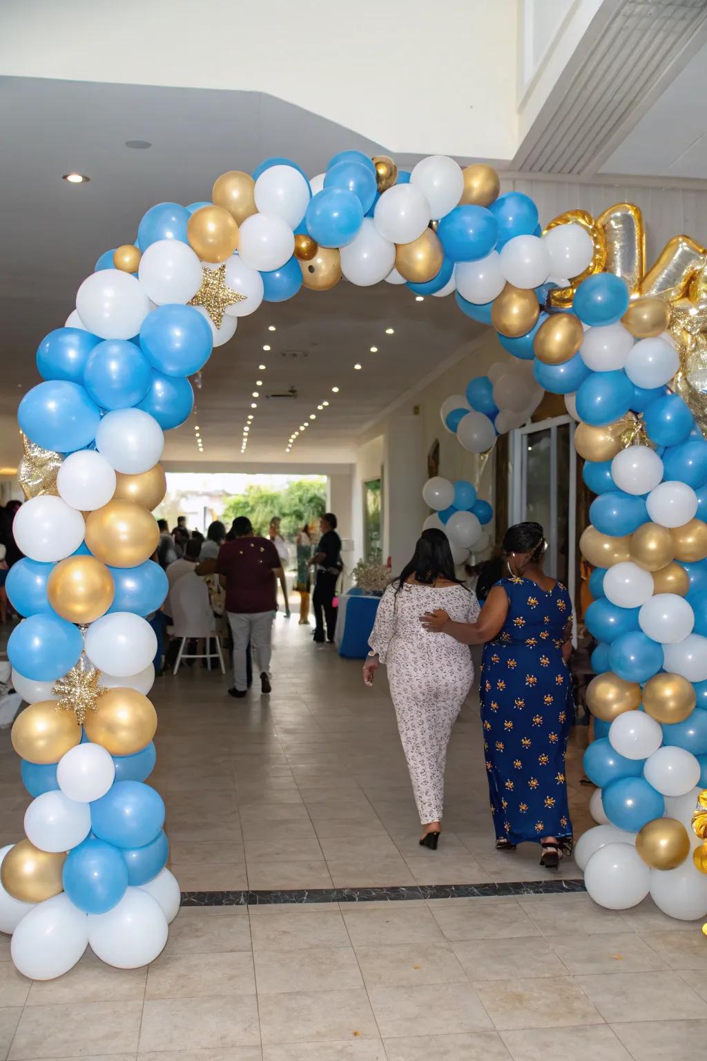 A Grand Welcome with a Balloon Arch