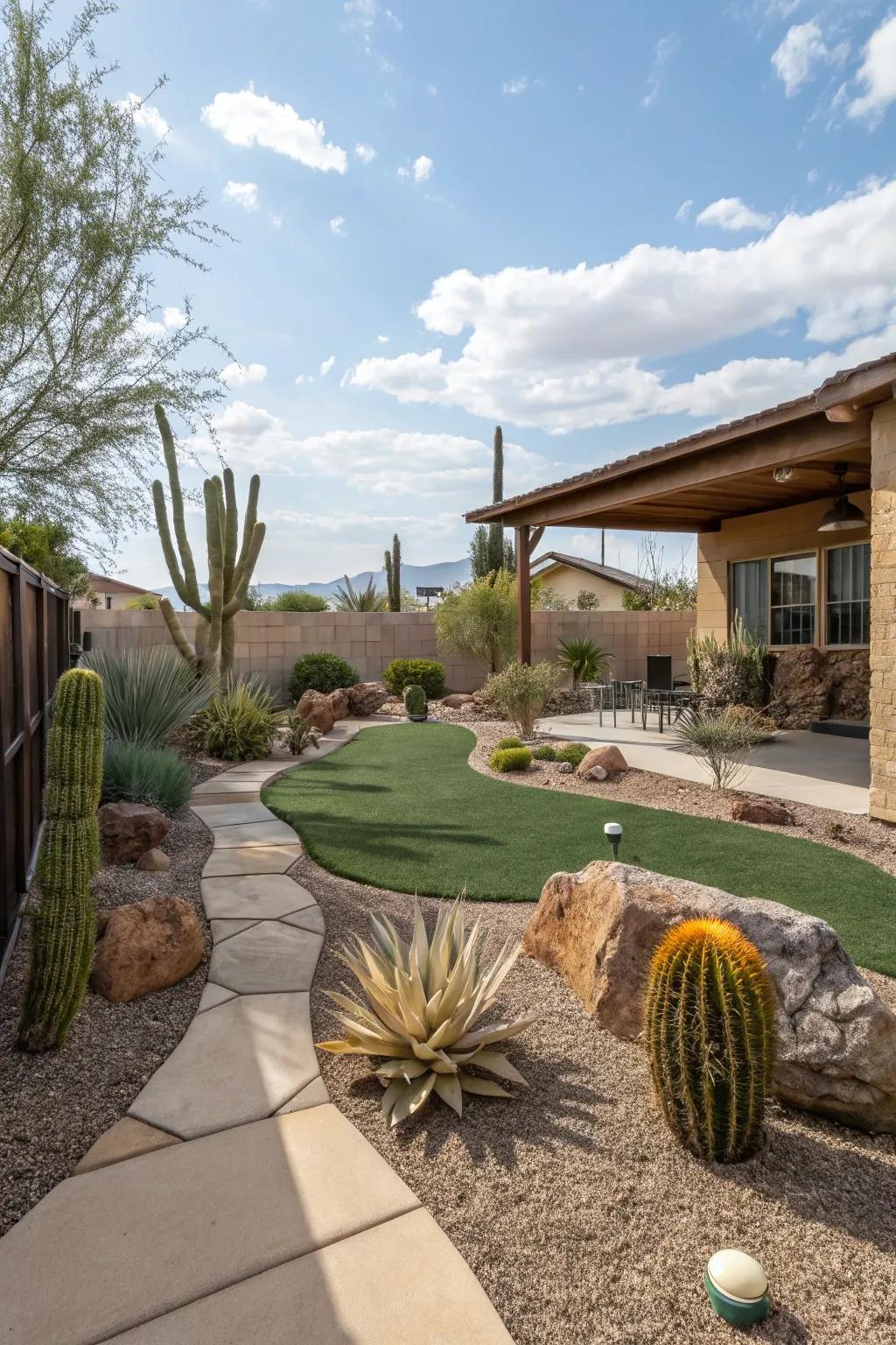 Simulated lawn ensures your backyard remains green with minimal input.