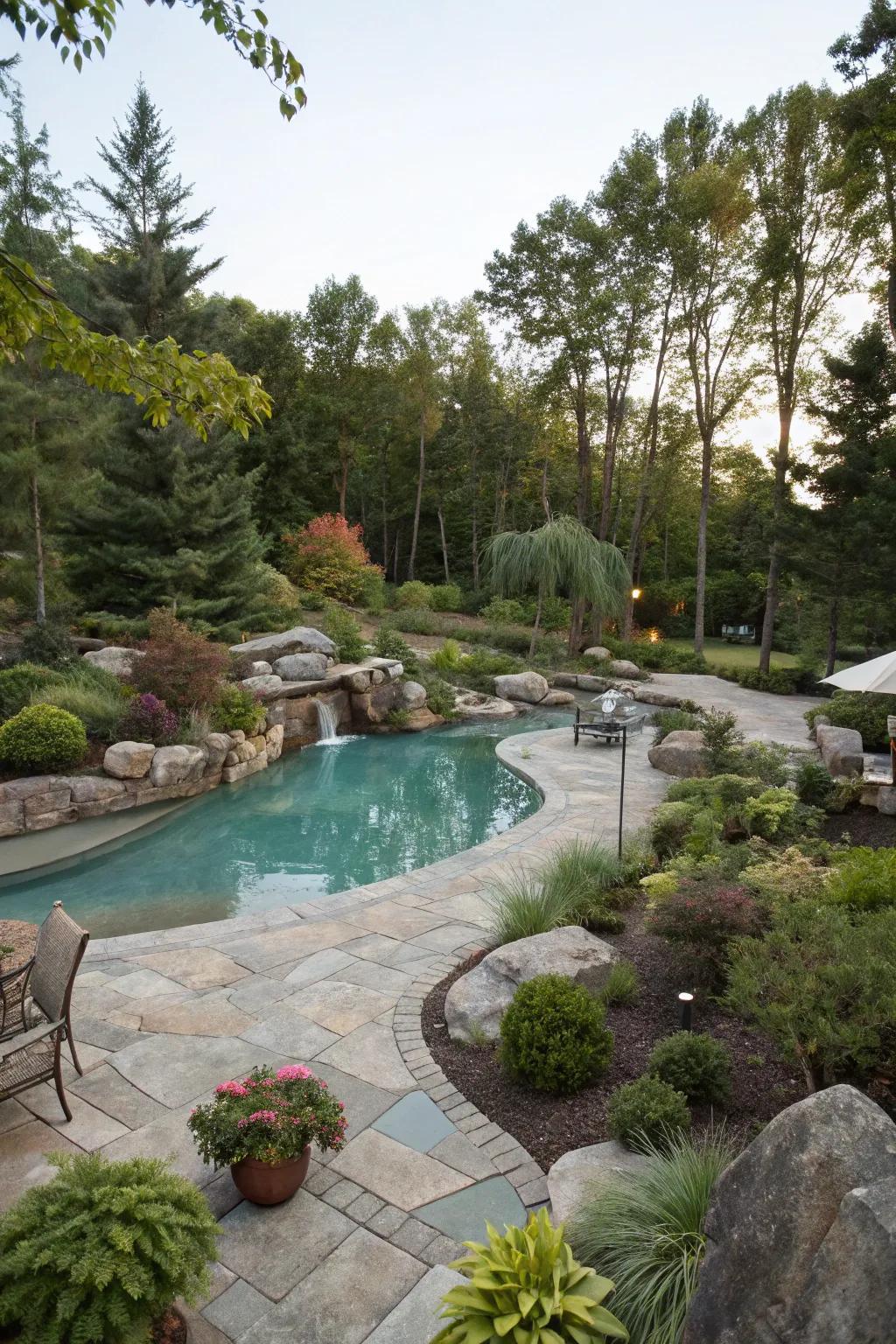 A serene pool design that lives in harmony with nature.