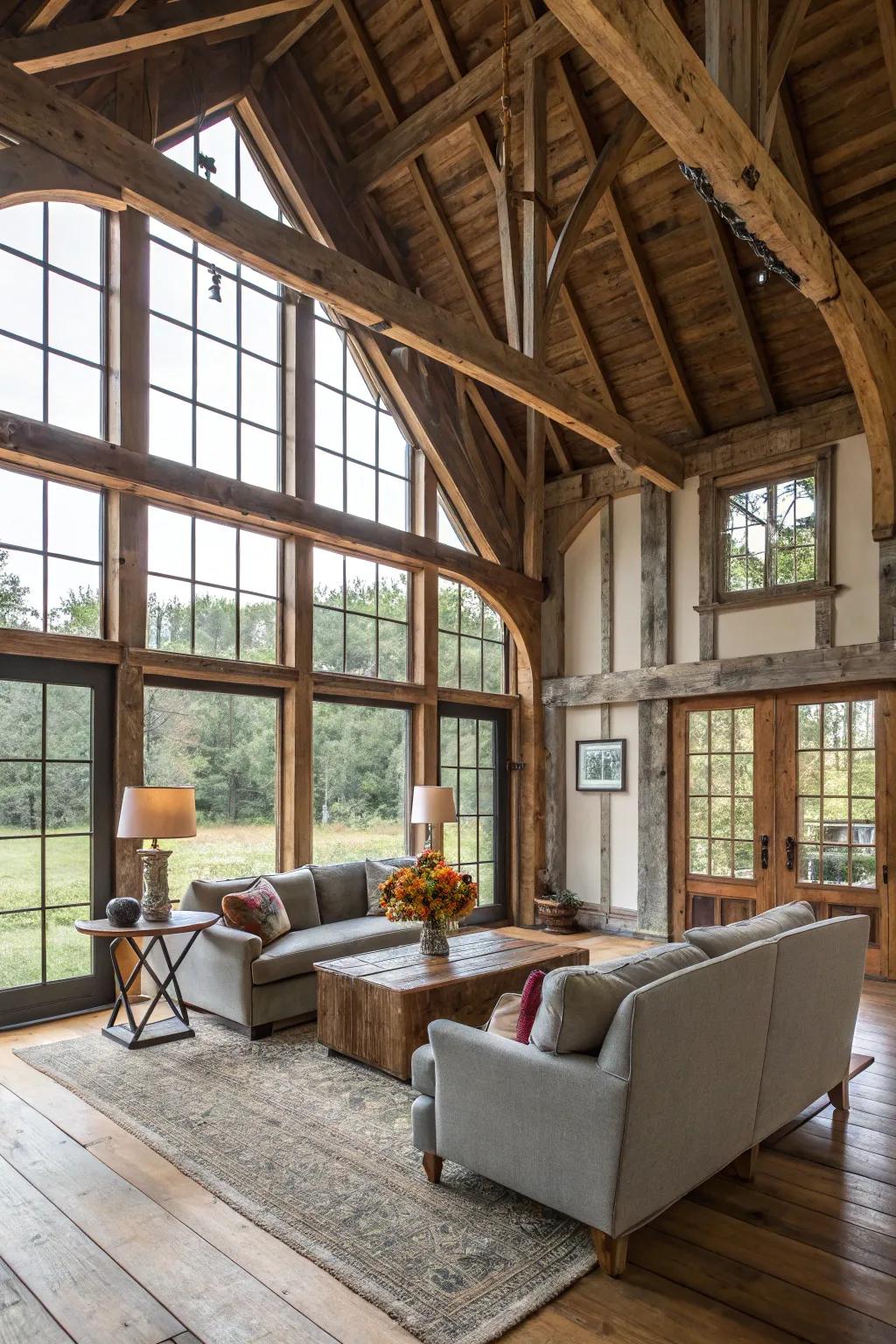 A country-style barn hideaway melds historical charm with modern conveniences.