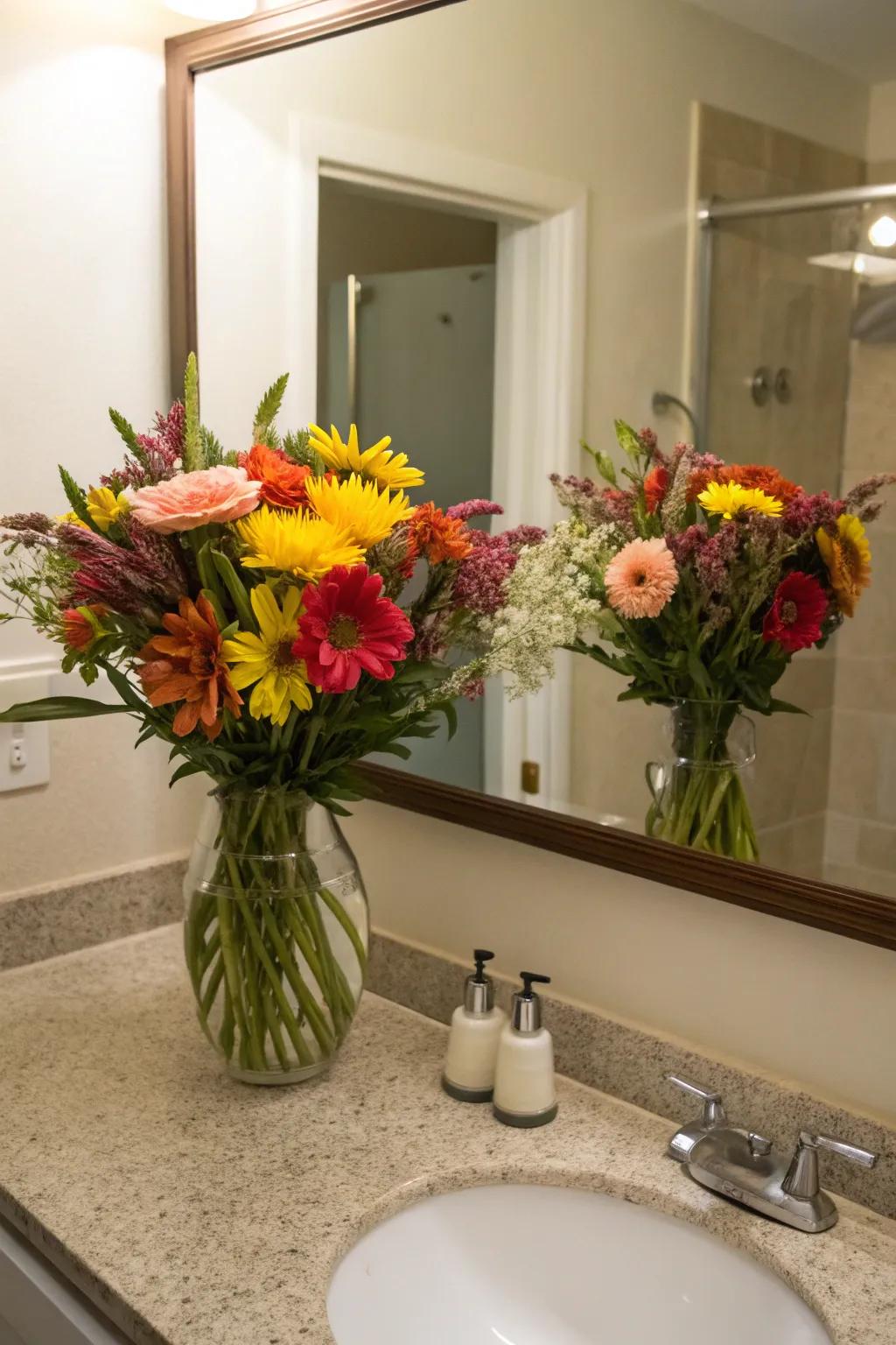 Begin your day with a burst of color from vibrant floral arrangements.