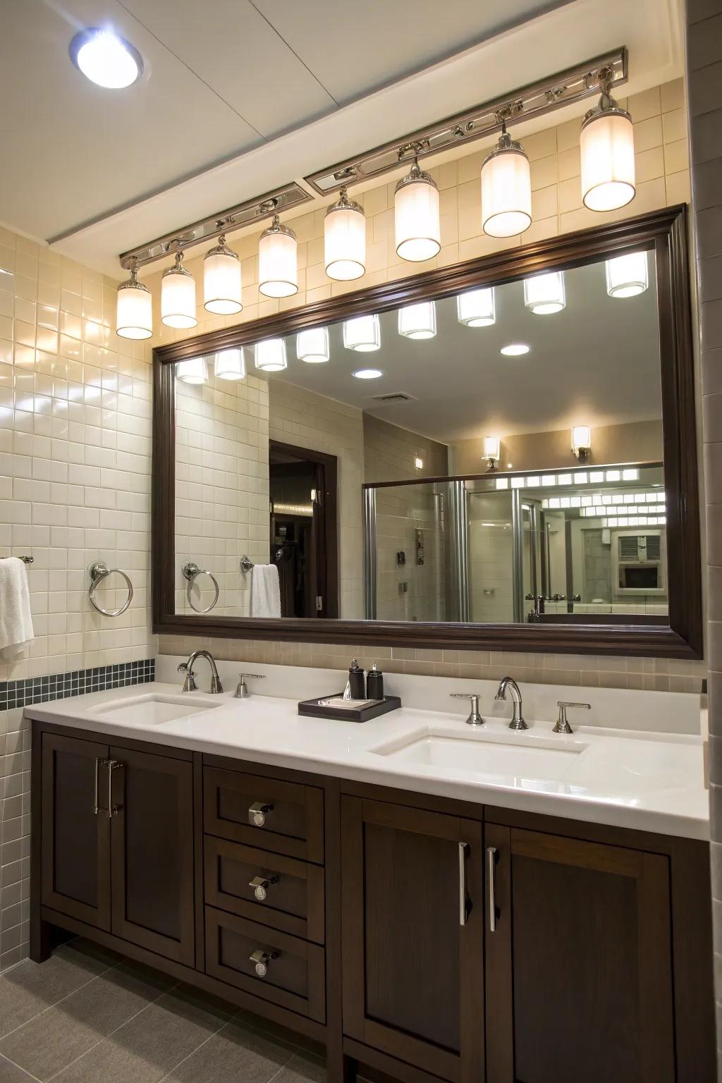 Vanity lights designed for clarity and sophistication.