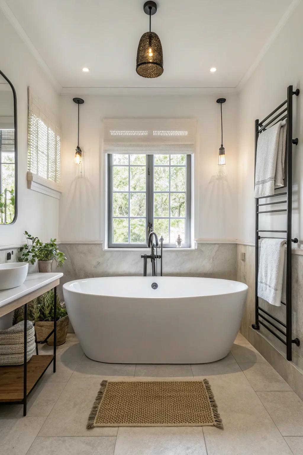 Freestanding bathtubs bring an air of grace and luxury.