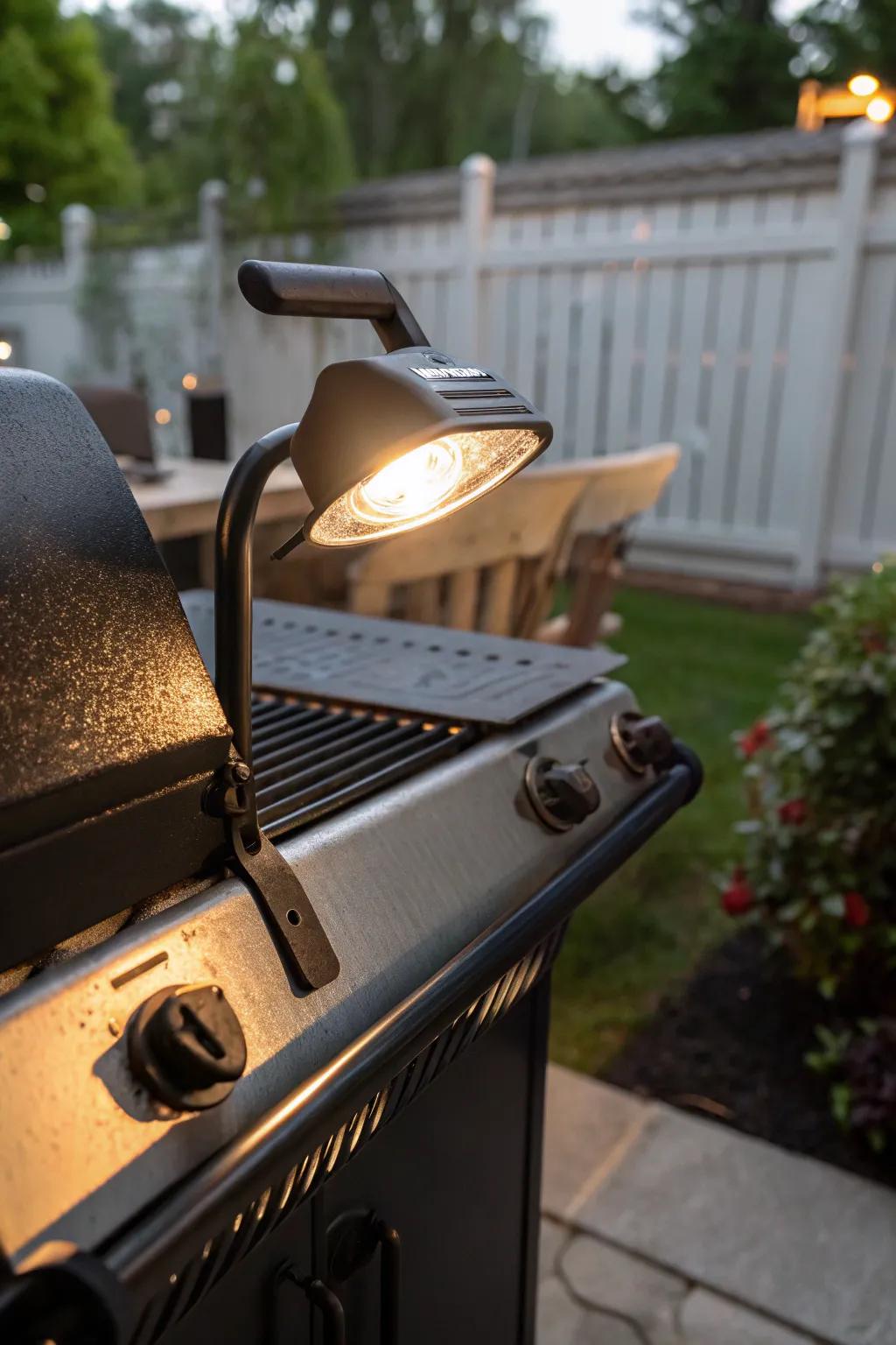 Clip-on grill lights are easy to use and highly adaptable.