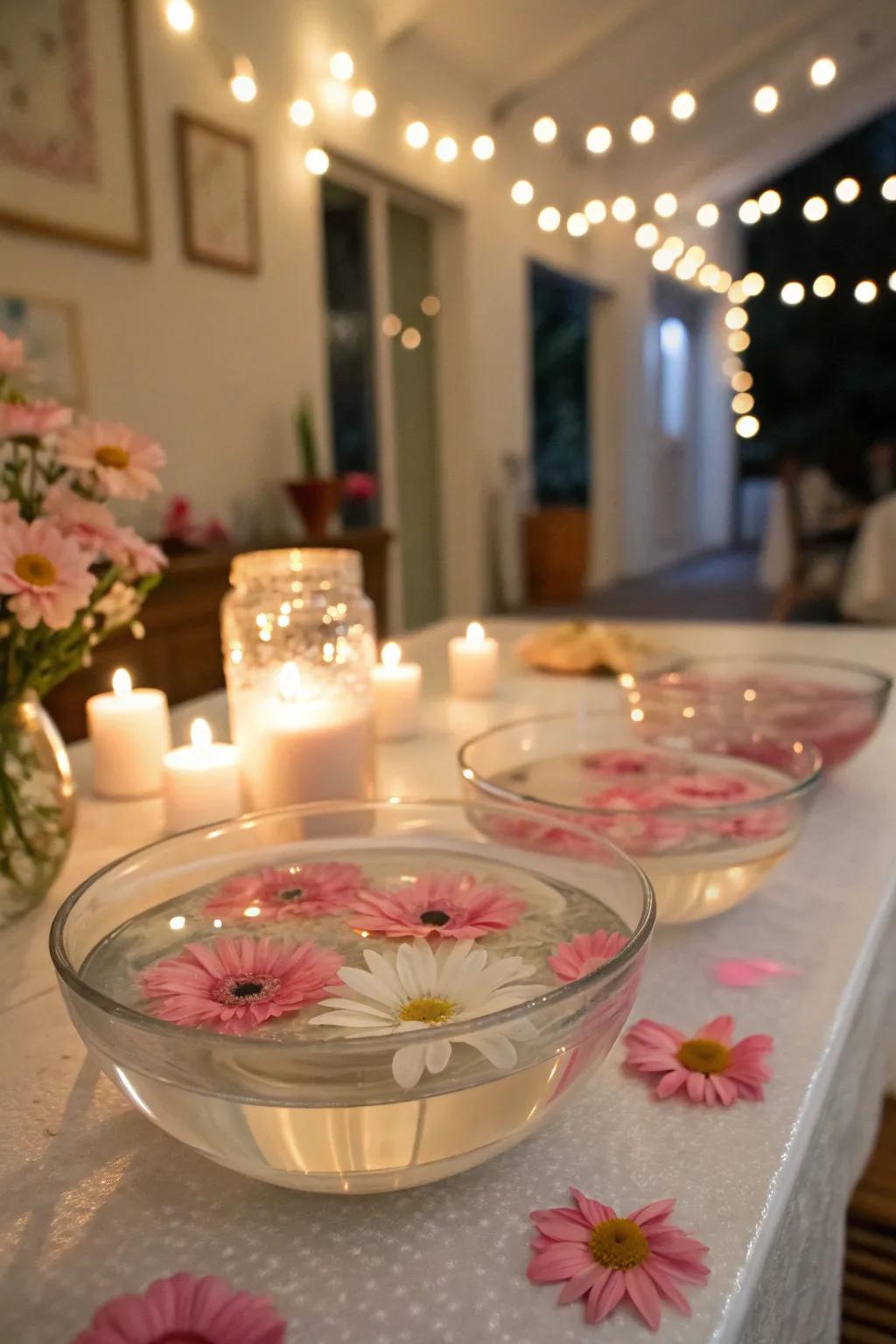 Weightless floral centerpieces introduce a touch of class to any setting.