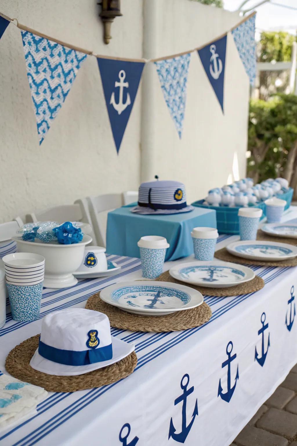 Nautical-themed baby shower with delightful seafaring touches