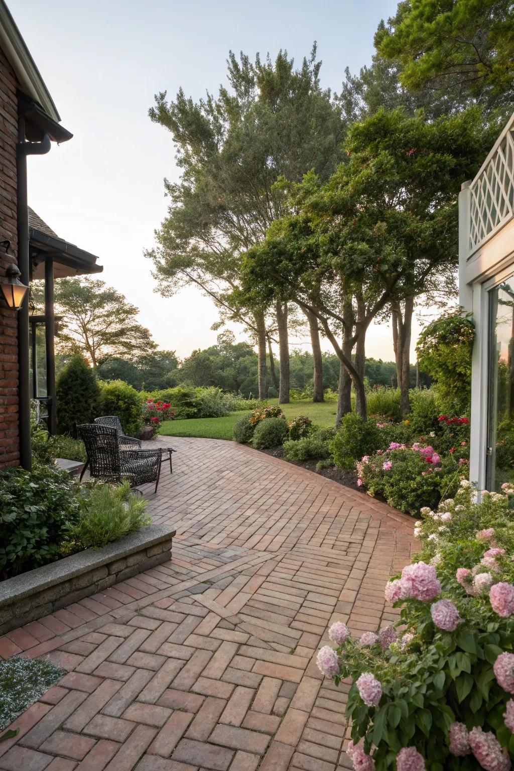 The ageless zigzag design radiates class in any outdoor setting.