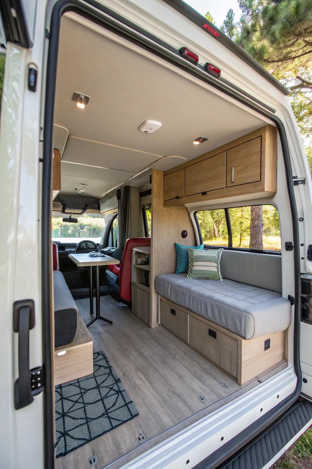 Maximize your camper's flexibility with Murphy beds, which free up valuable floor space when not in use.