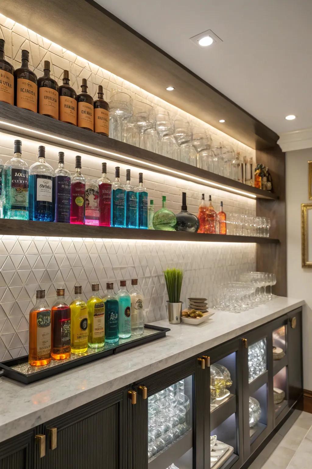 Floating shelves reimagine your wall into a showcase of style.