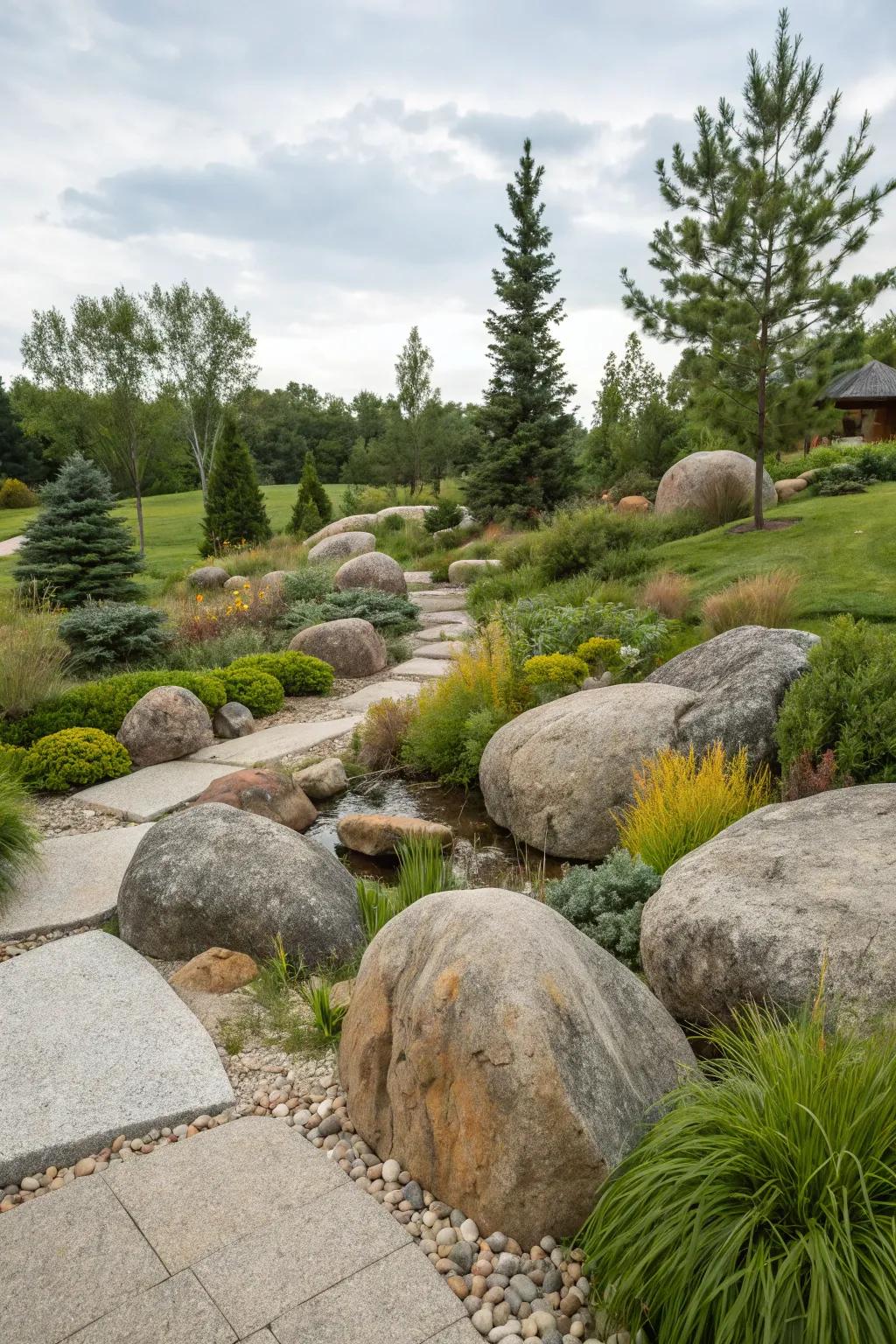 Using raw stone features establishes a genuine and sturdy Colorado ambiance in your garden.