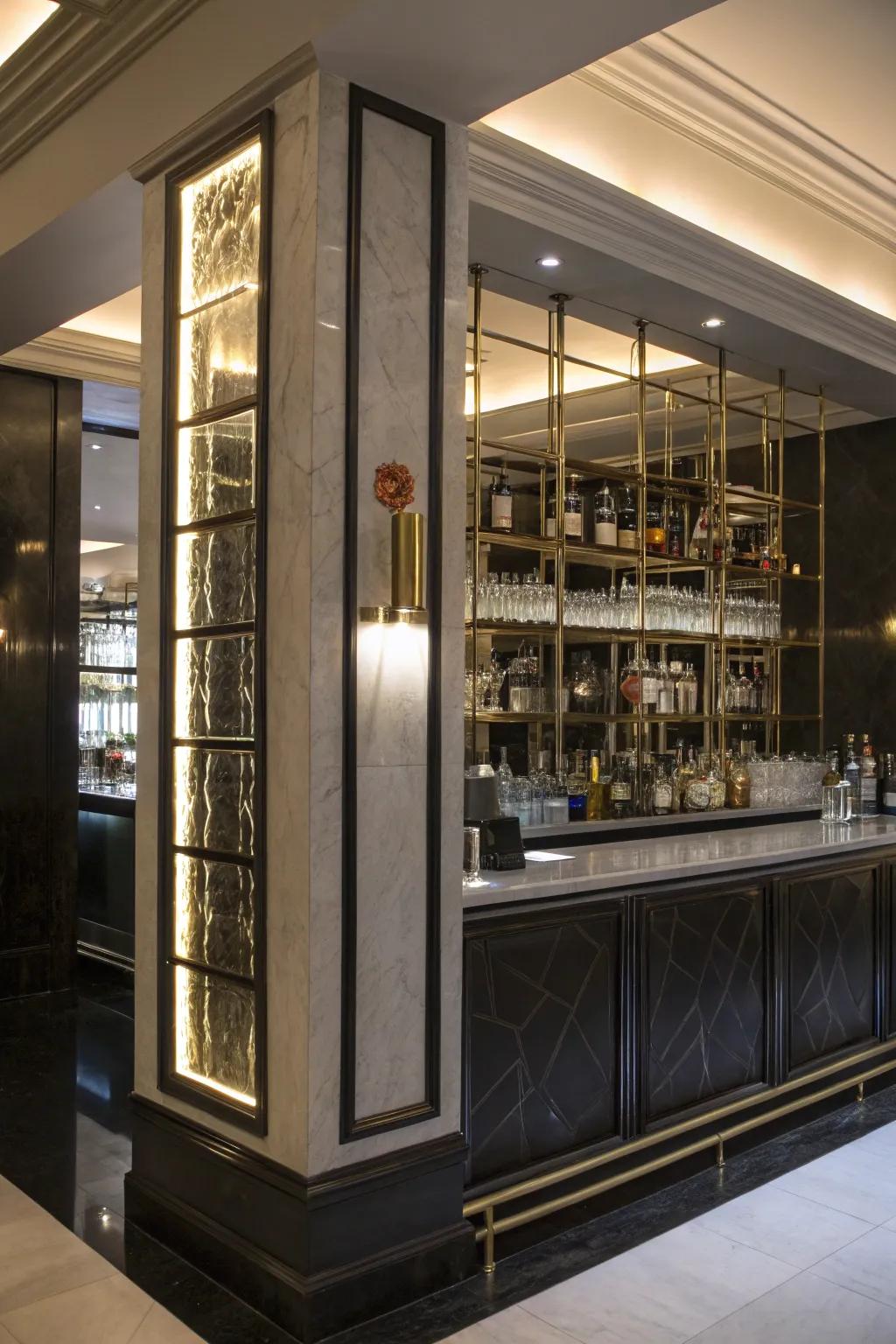 A space-maximizing vertical bar design that exudes sophistication.