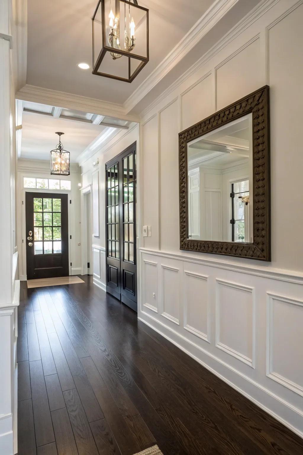 Paneling brings a classic, timeless elegance to any entryway.