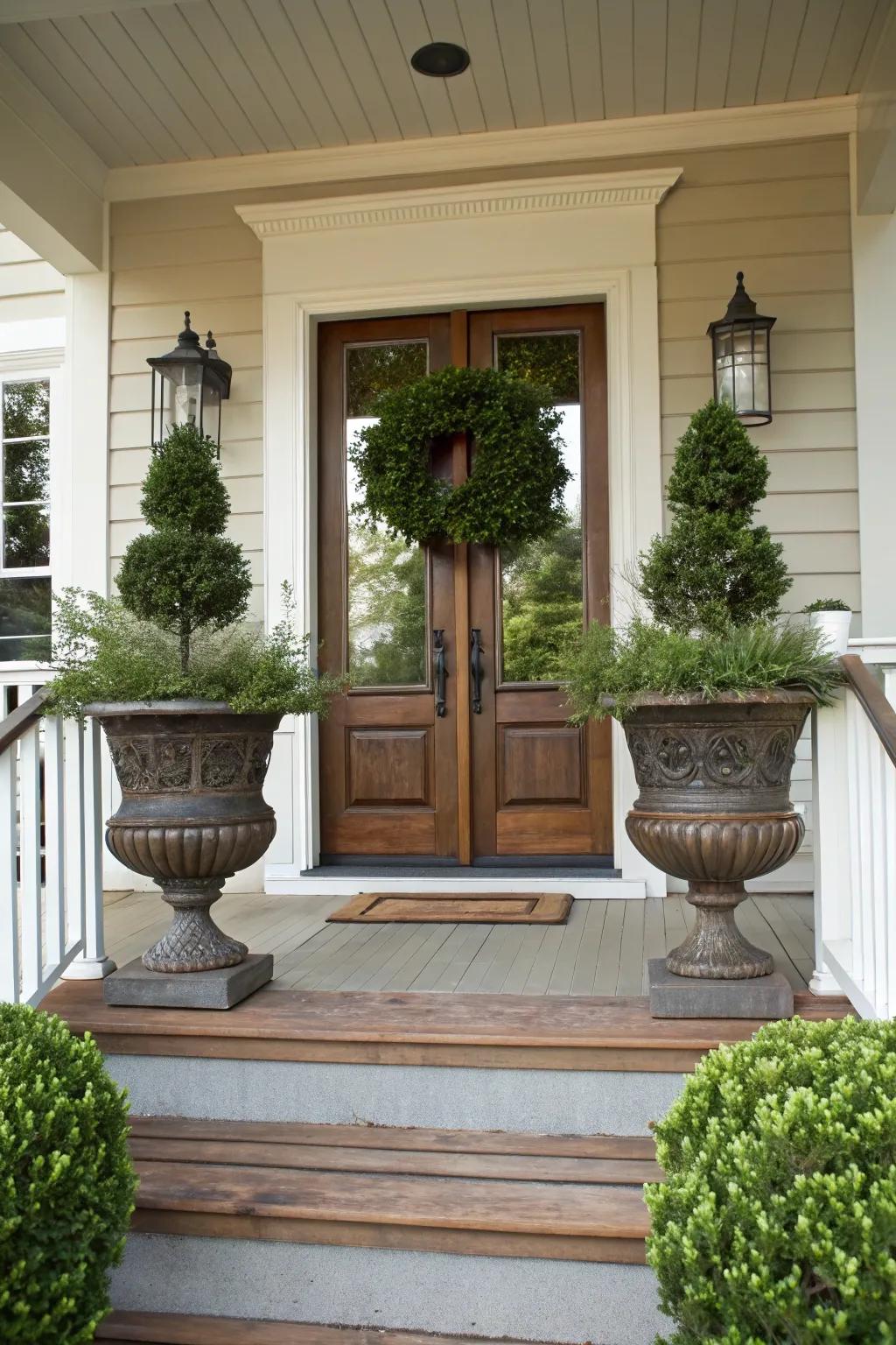 Symmetry is essential for achieving a classic and graceful entrance.