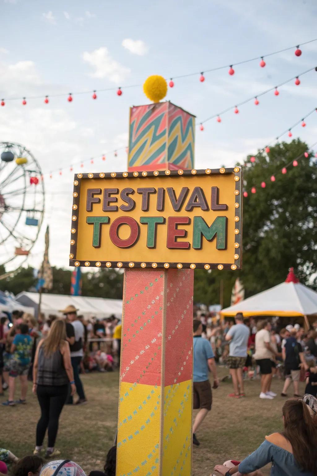 Funny puns displayed on totems can spark joy and laughter at any gathering.