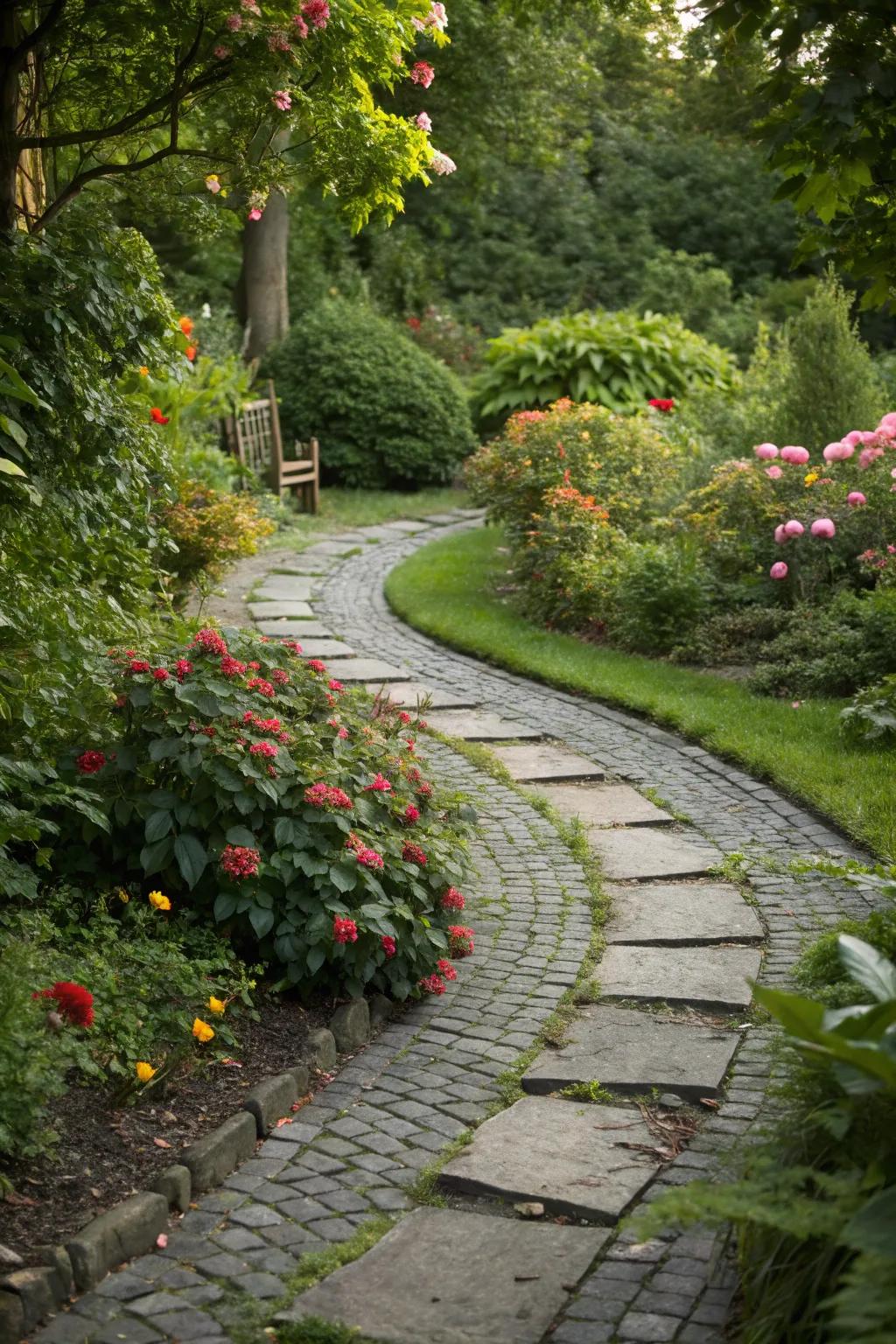 Sculpt mesmerizing garden routes with the innate charm of stone fragments.