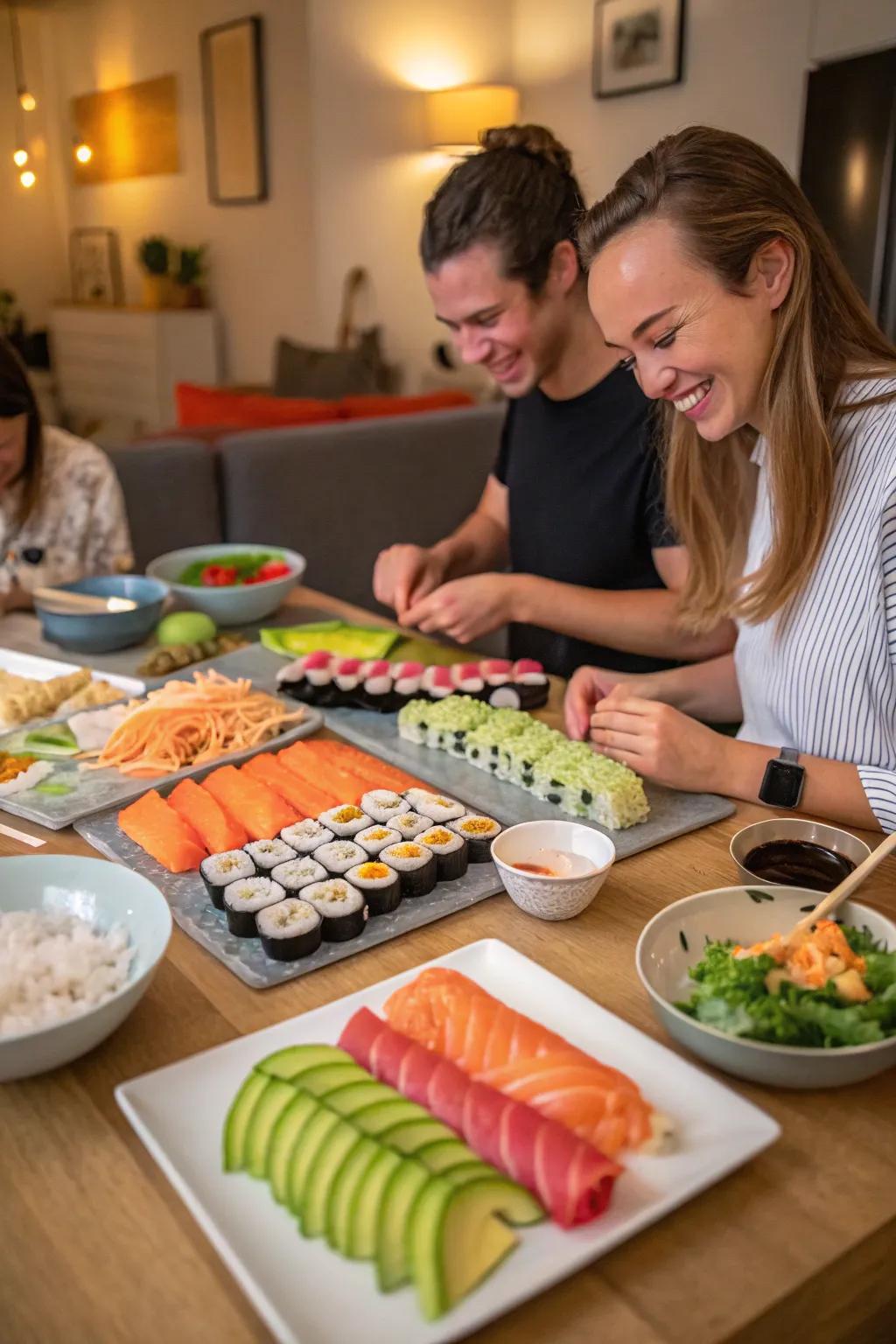Create your own sushi and enjoy the delightful blend of fun and flavors.