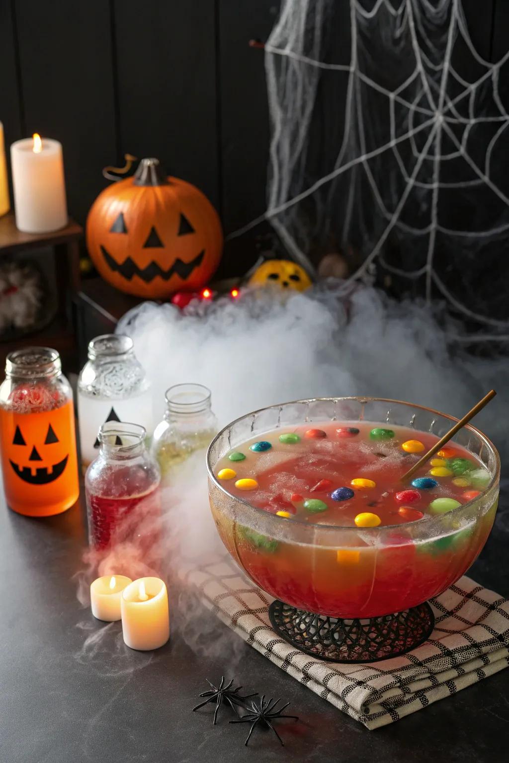 Create a mystical atmosphere with a Witch’s Brew punch.