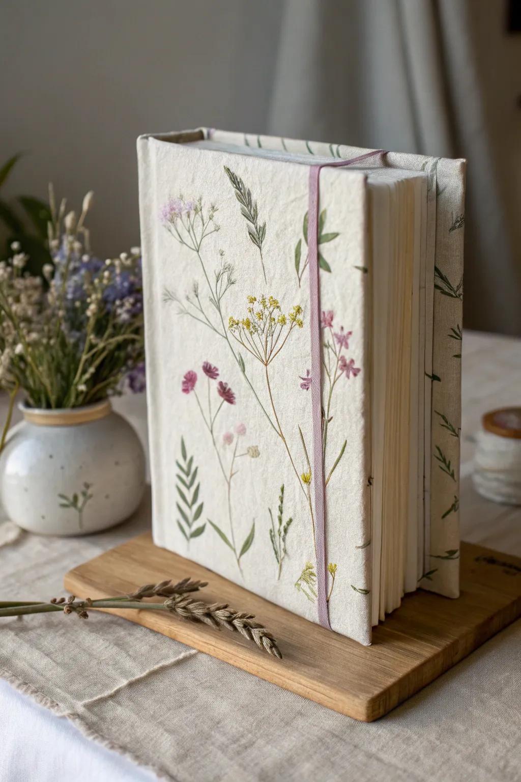 Immerse yourself in nature's grace with a Journal with Floral Impressions—ideal for immortalizing summer's fleeting moments.