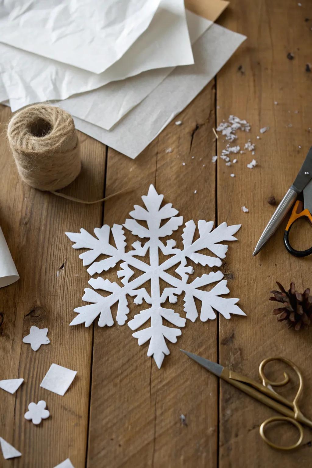 Achieve eternal charm through a quintessential six-sided snowflake.
