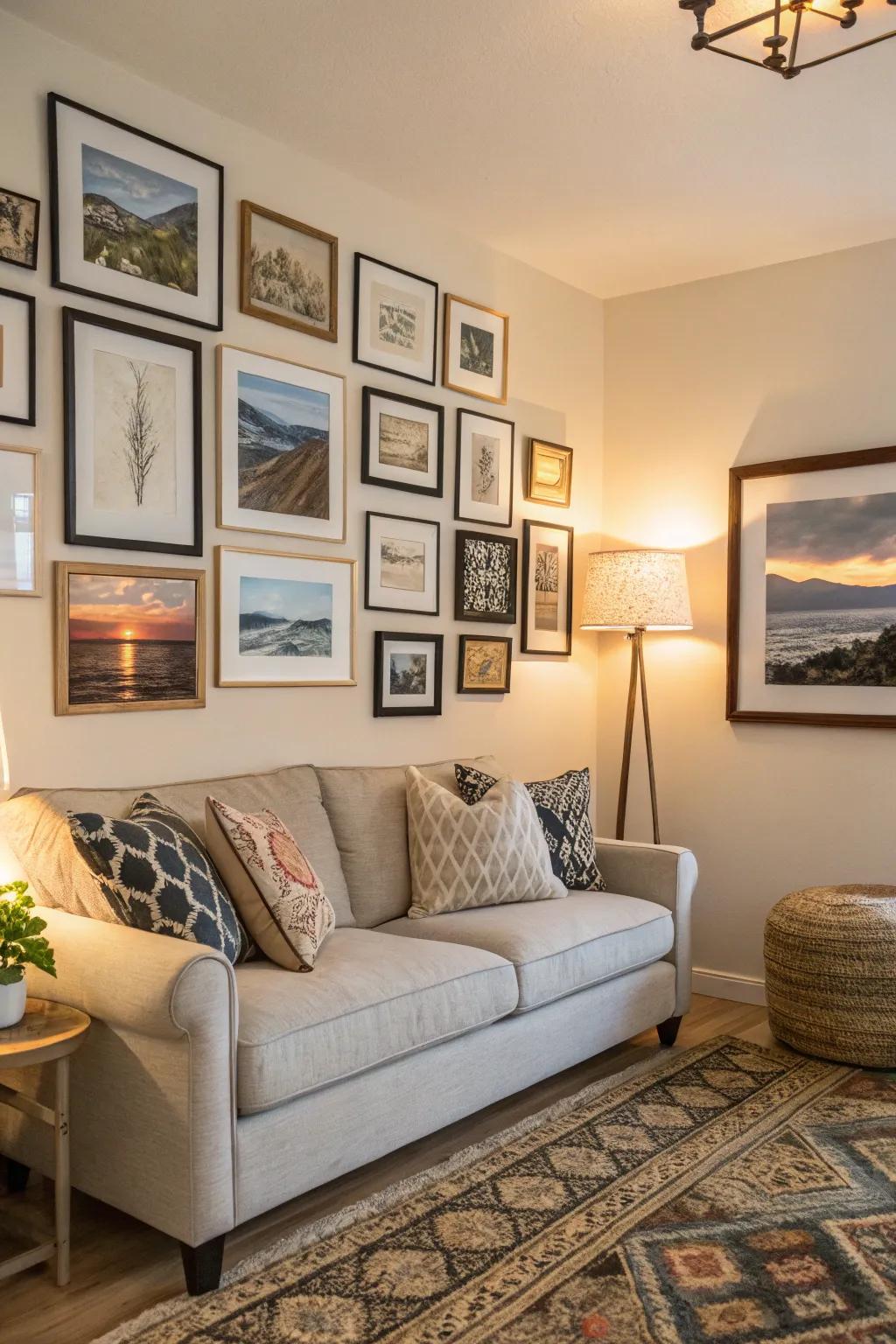 A gallery wall fills your room with warmth and character.