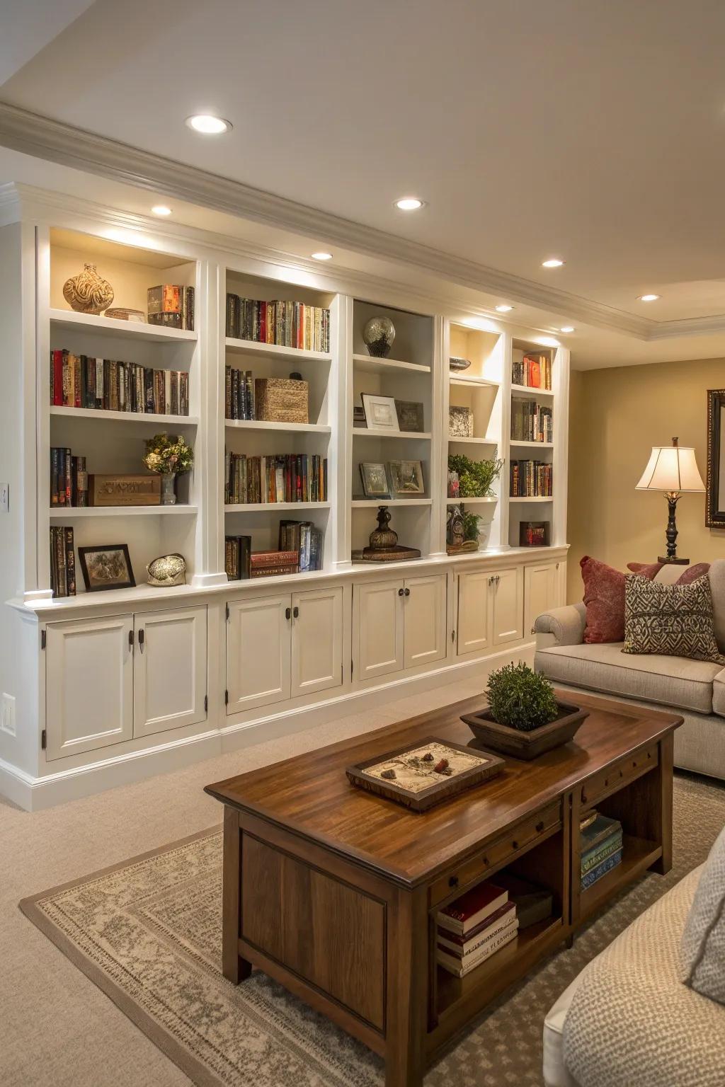 Integrated bookshelves can make any space feel like a reader's sanctuary.
