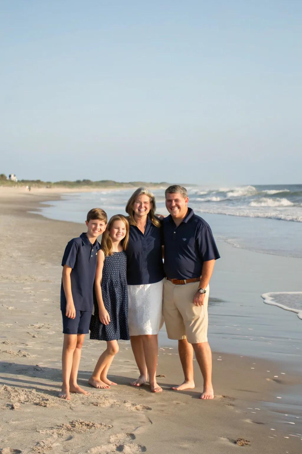 Anchor and cotton outfits create a classic look that's perfect for beach settings.