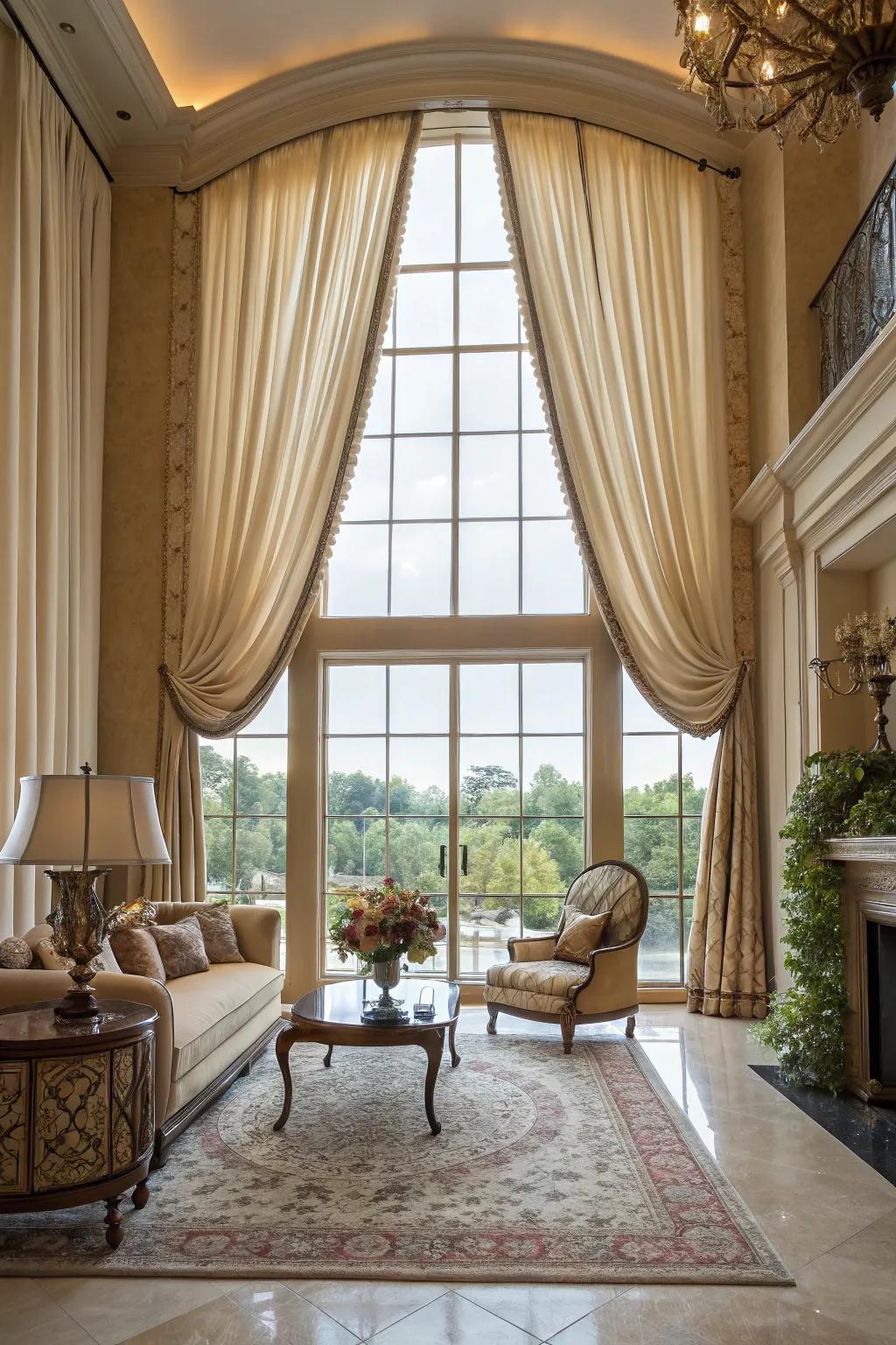 Enhance your space with drapes designed to span the entire wall.