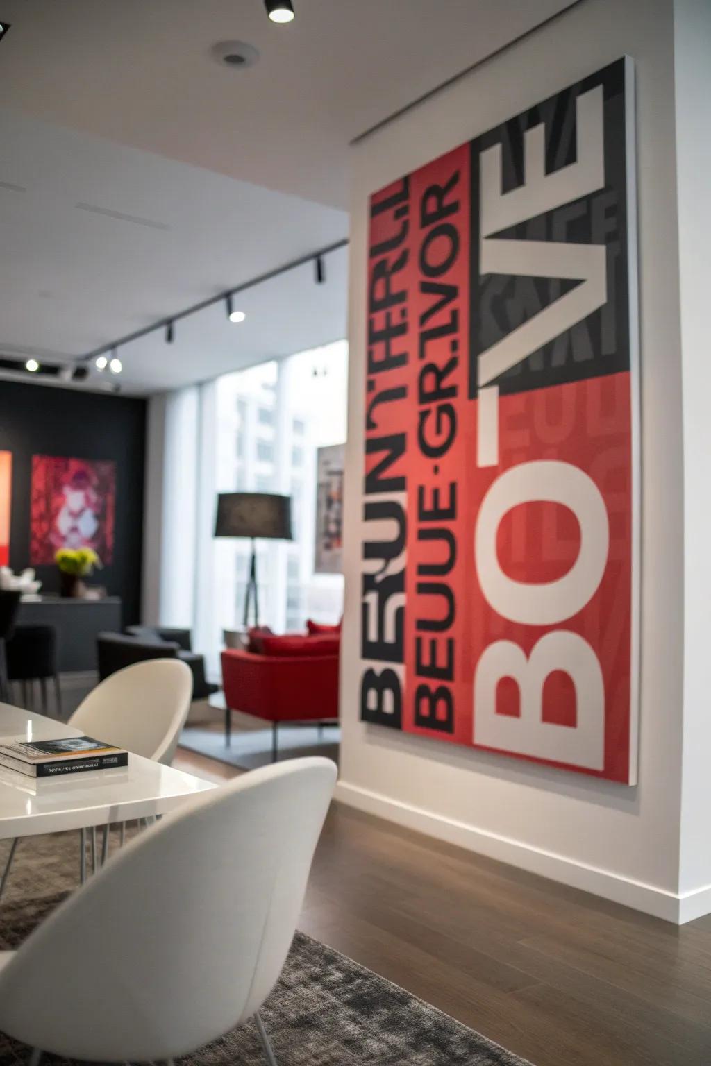 Striking typography can be the focal point of your design.