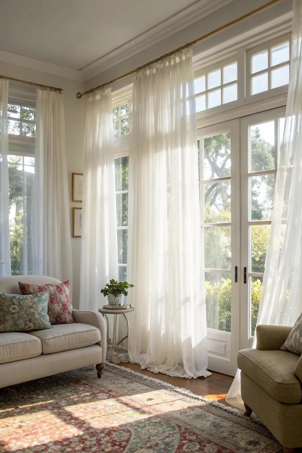 Airy panels allow natural light to illuminate your living space.