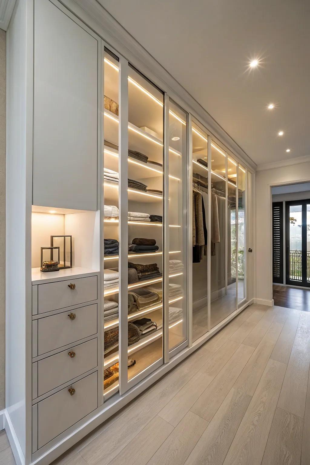 Vertical storage introduces sophistication and utility.
