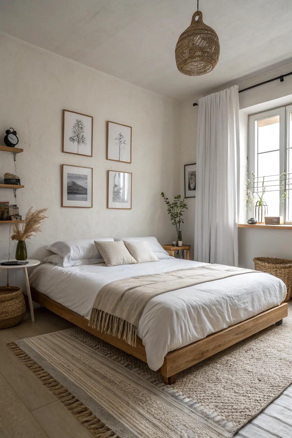 Simple beauty with a minimalist low bed.