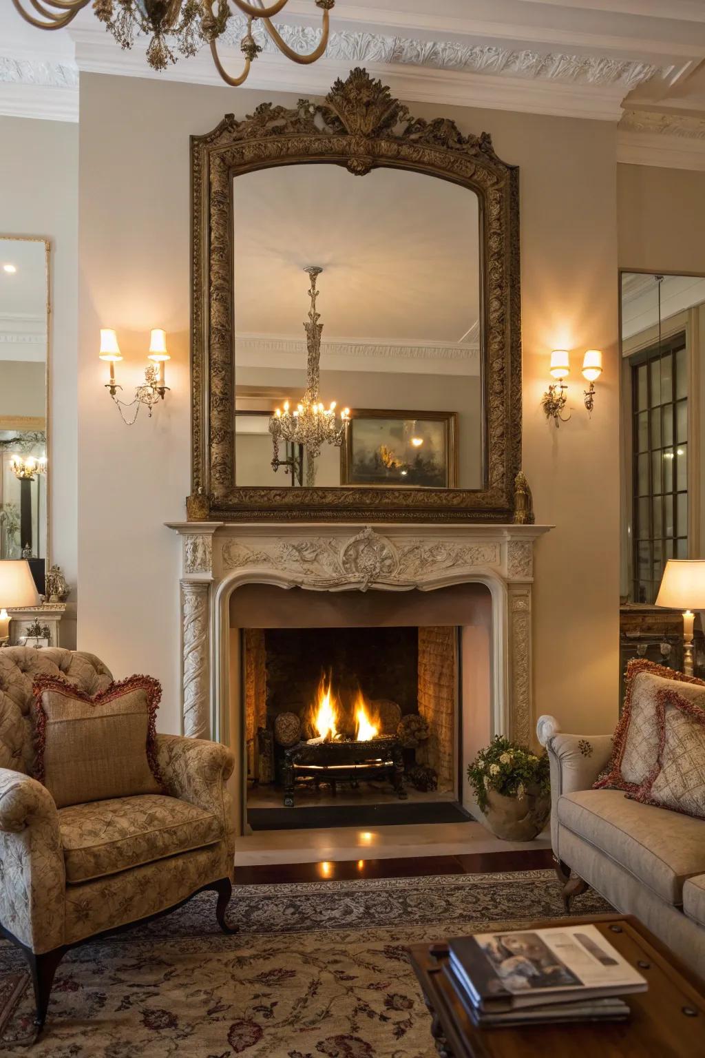 A large statement mirror can transform and elevate any space.