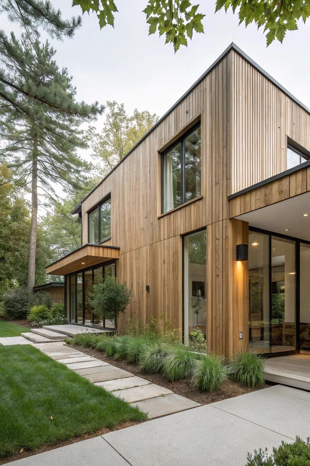Simple design featuring vertical cedar cladding