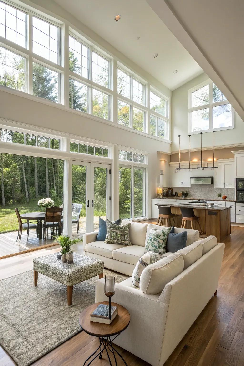 An open design promotes a spacious and welcoming environment.