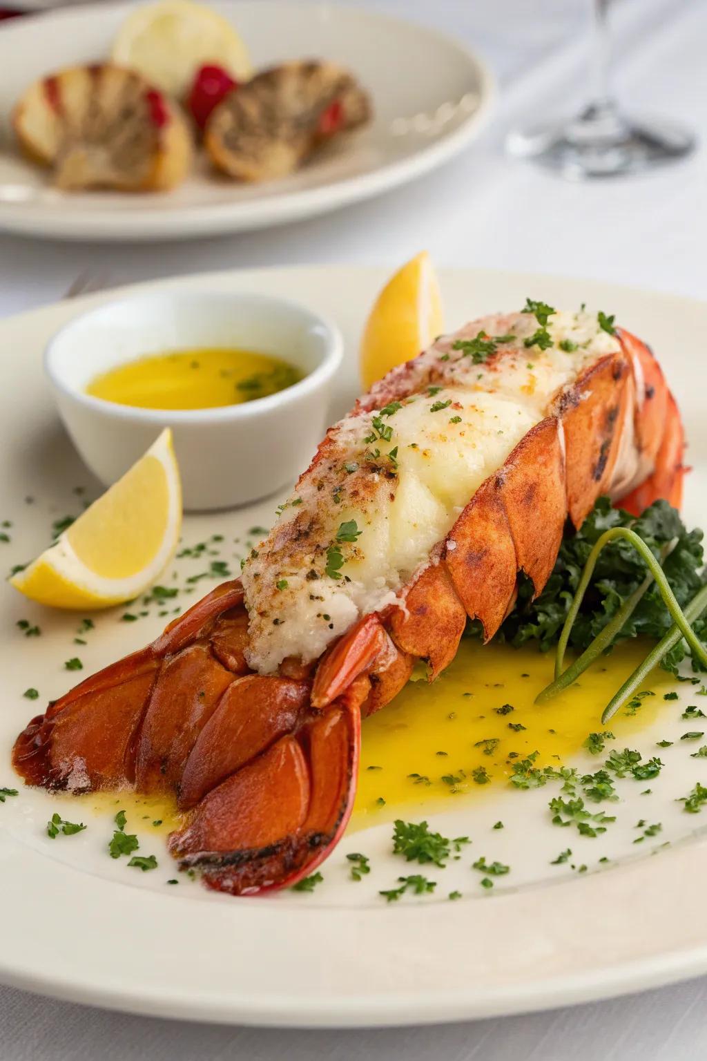 Delectable ocean lobsters, the quintessential touch of luxury for your New Year's Eve dinner.