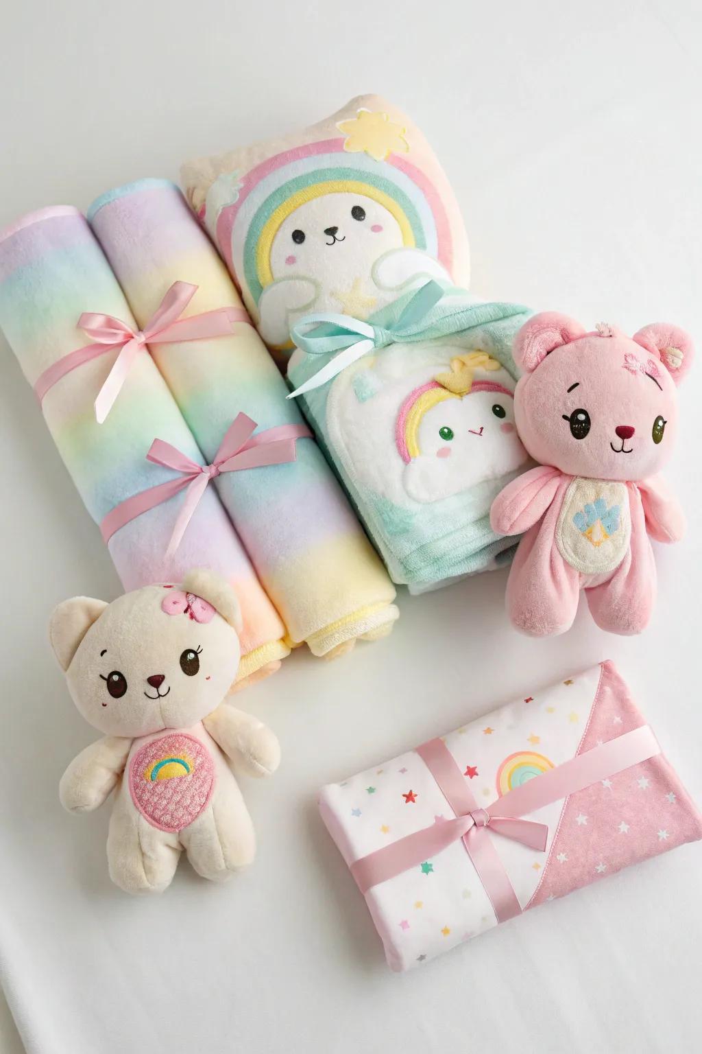 Coordinated gift collections bring a sense of unity and charm to presents for twins.