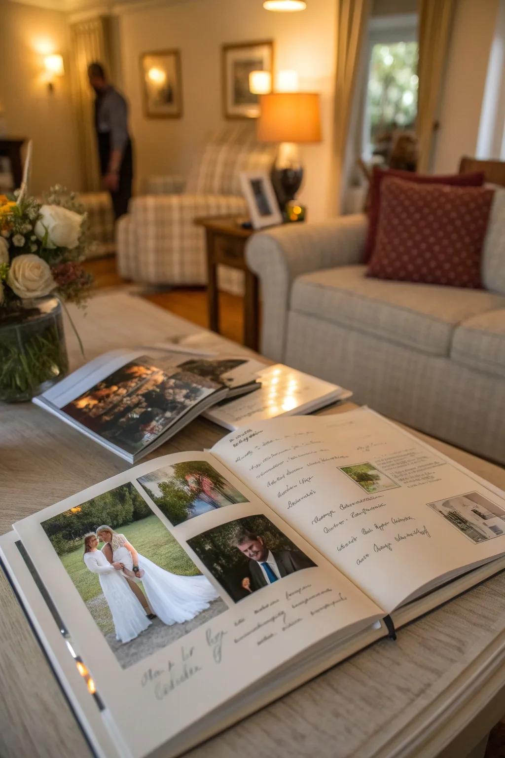 A personalized keepsake album brimming with treasured memories.