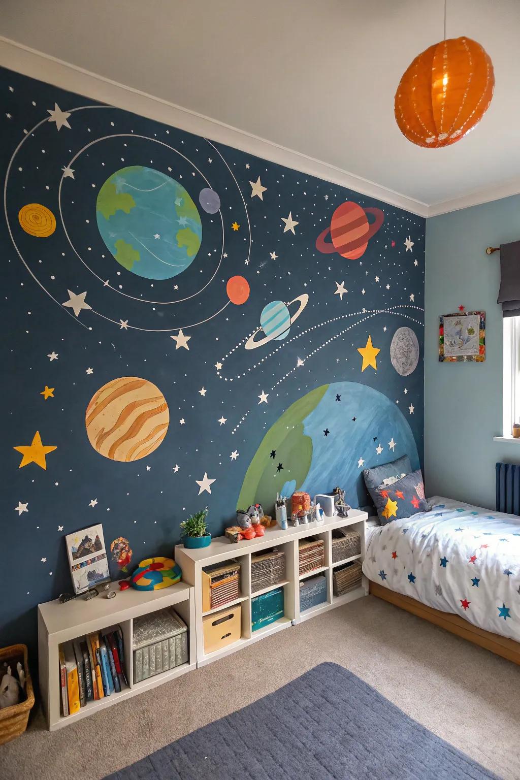 Custom murals can foster creativity and concentration in a child's space.