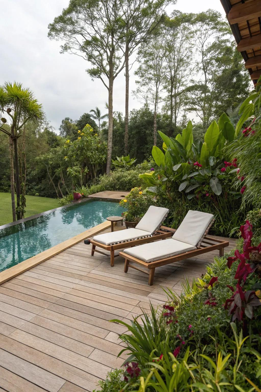 Enrich your pool space with the natural beauty of wood.