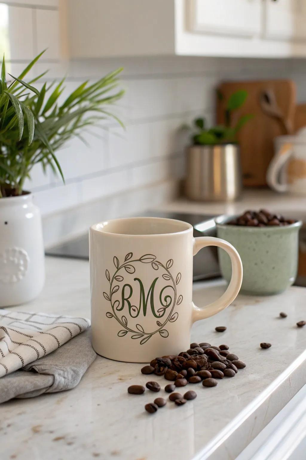 Kickstart his day on a high note with a custom fine ceramic mug.
