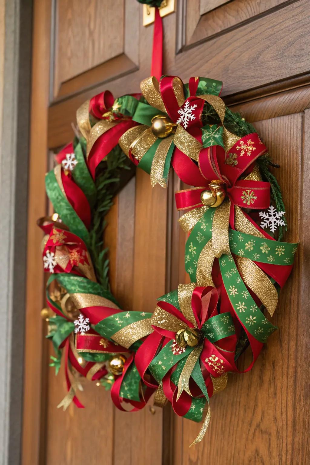 A Christmas wreath that spreads cheer to every visitor.