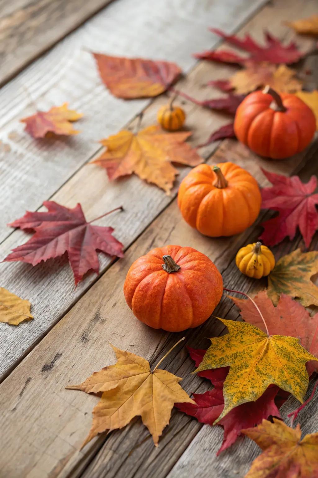 Small gourds set the perfect theme for an autumn baby shower.