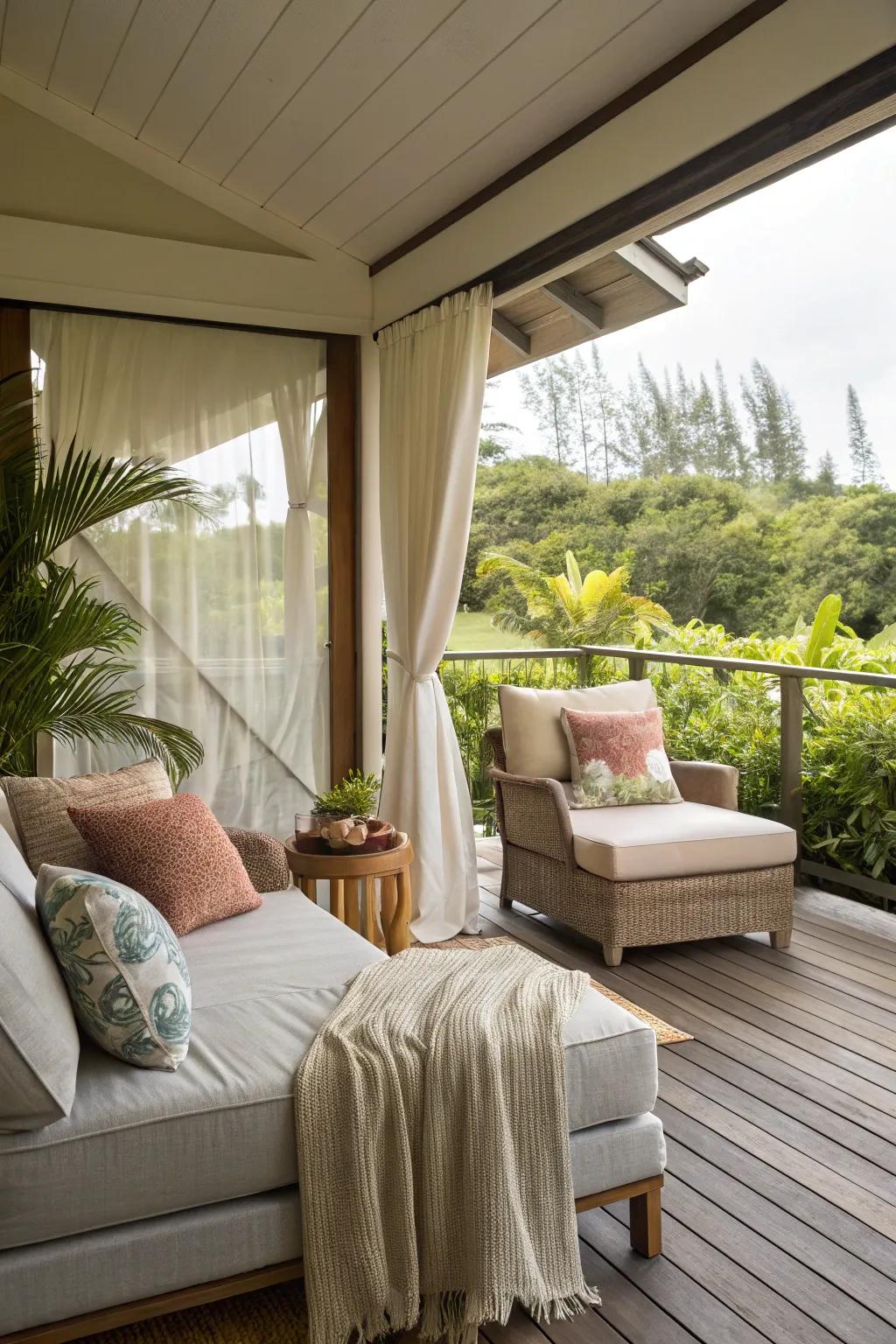 Craft a snug seating area with plush padding and blankets for ultimate ease.