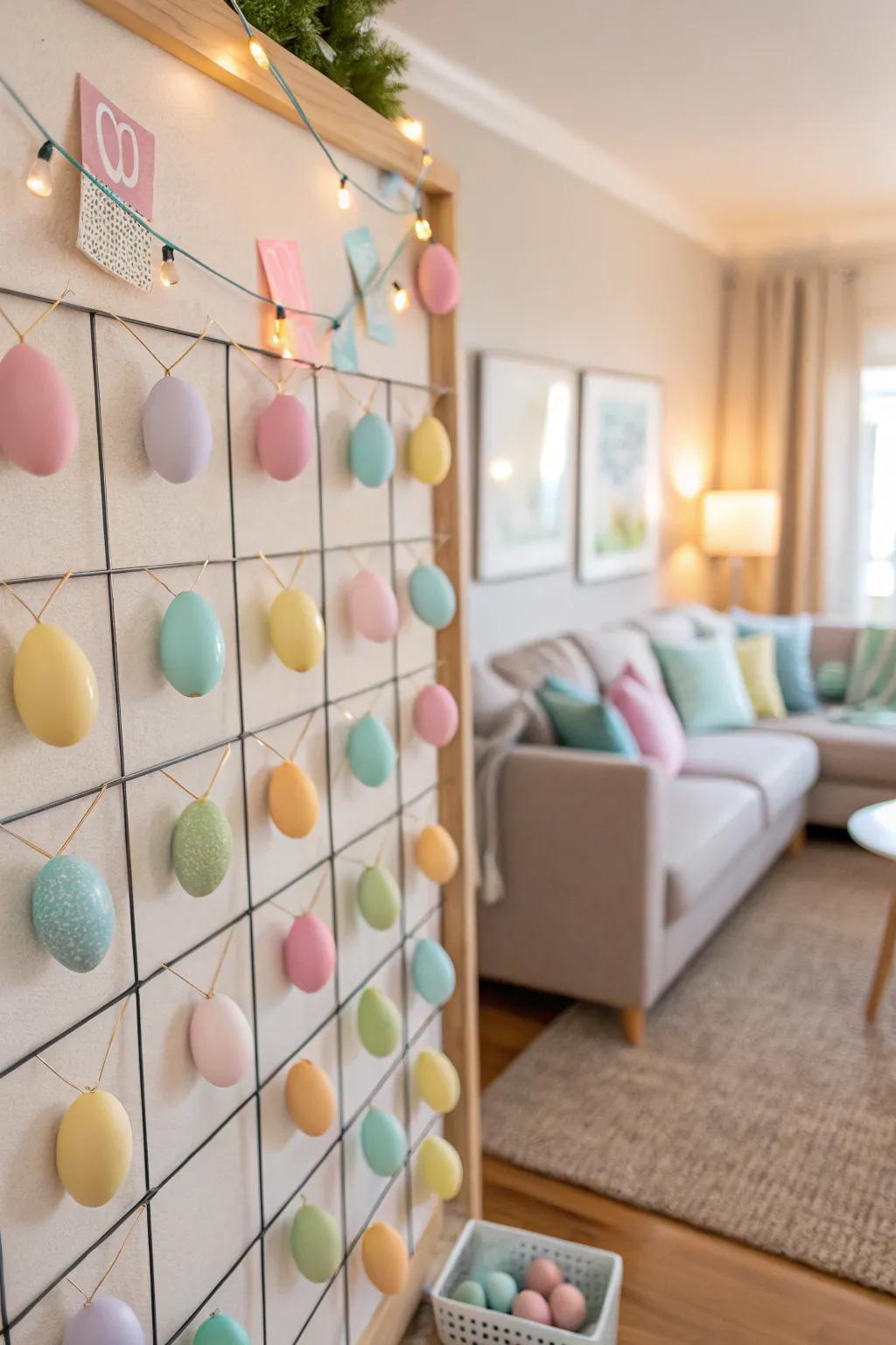 Soft pastel Easter eggs bring a delicate spring vibe.