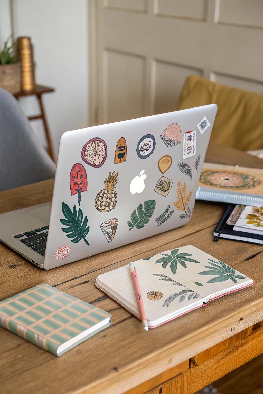 Showcase your personal style through unique decal designs on your portable computer.