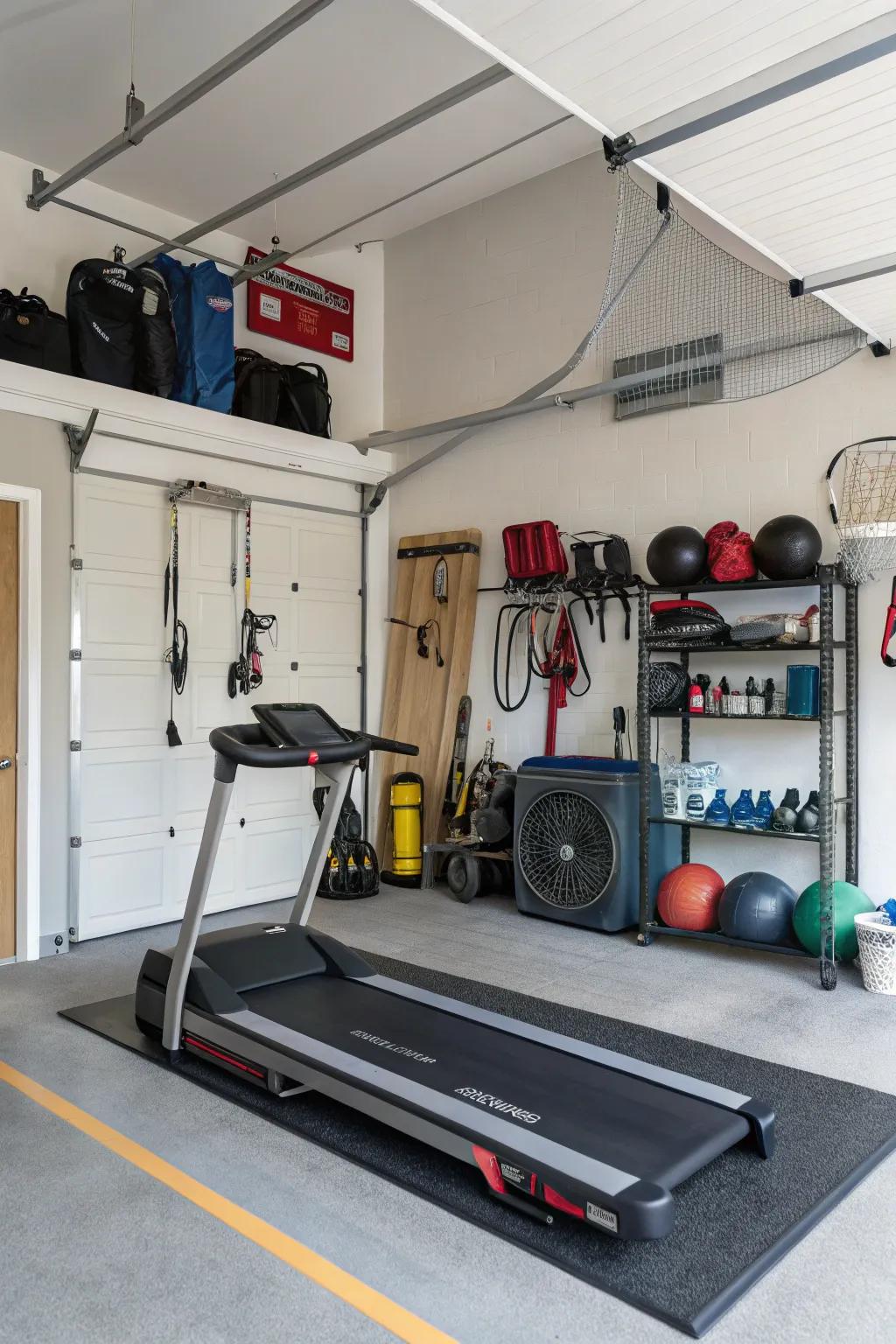 Make the most of your garage by thoughtfully arranging your equipment.