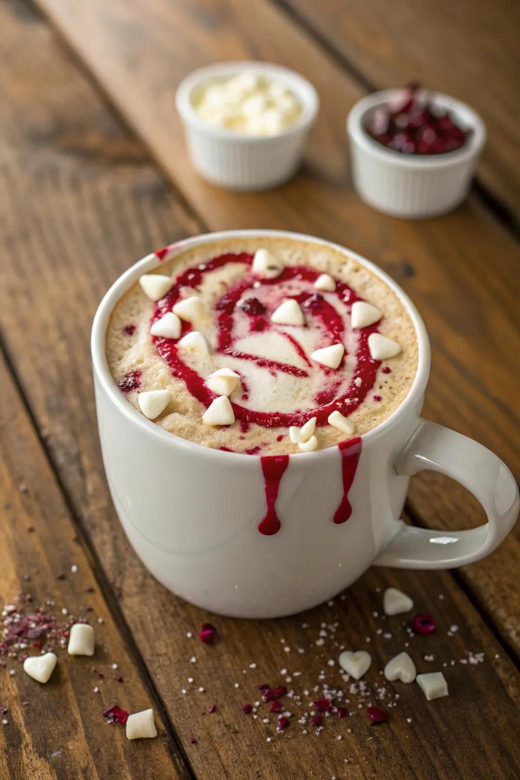 Crimson Berry White Dream Cappuccino: a romantic indulgence